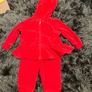 Ralph Lauren red velour tracksuit